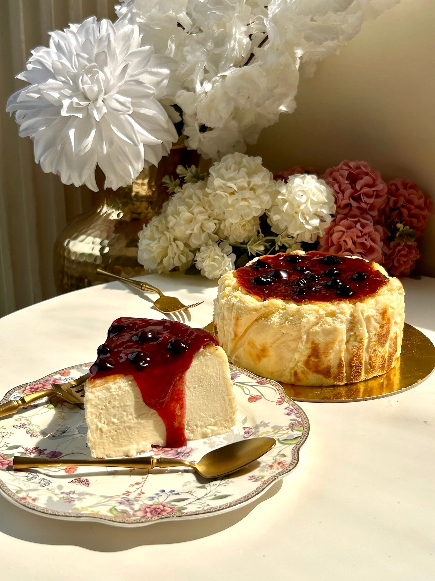Berry Trinity Basque Cheesecake