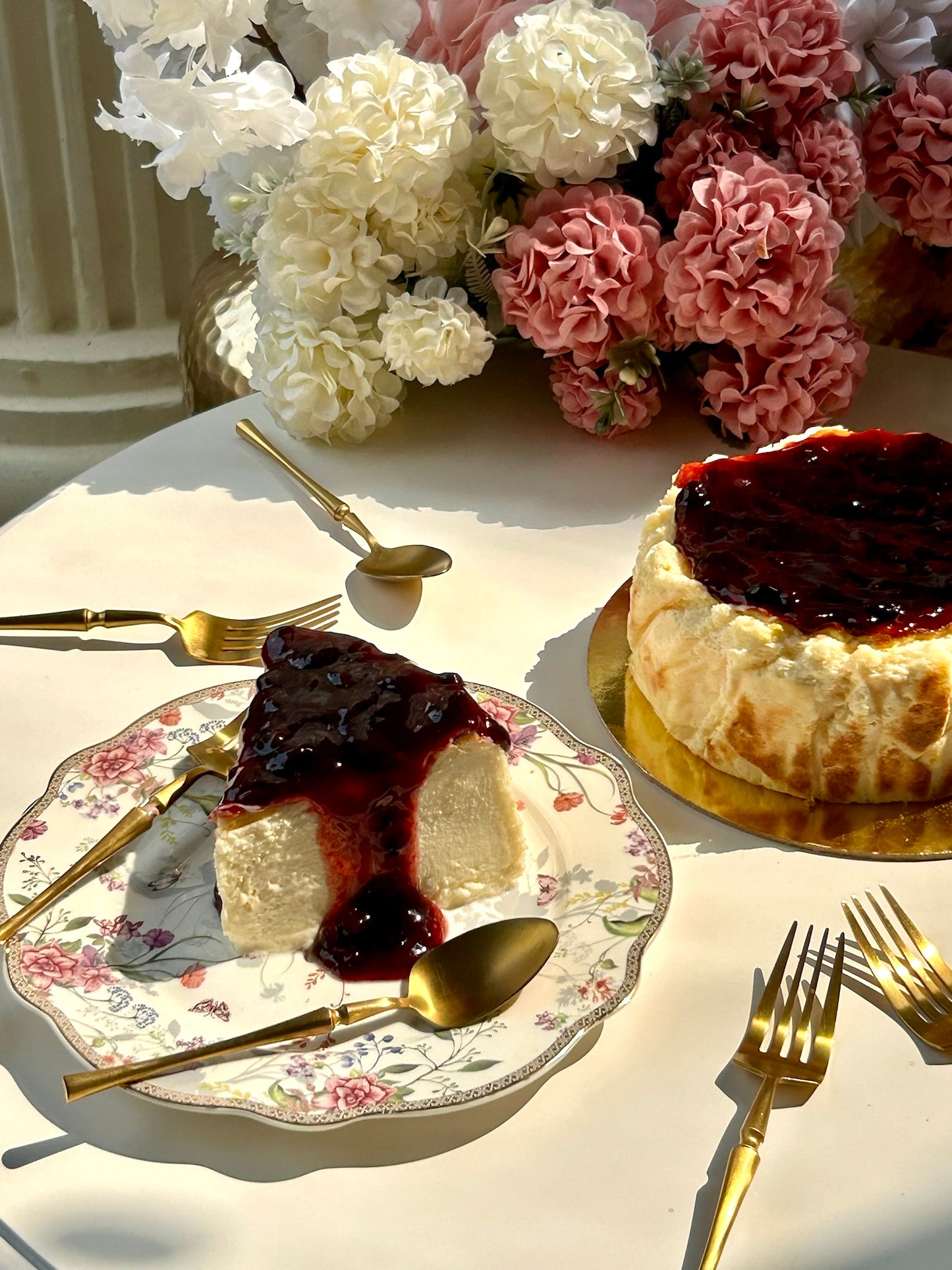 Blueberry Basque Cheesecake