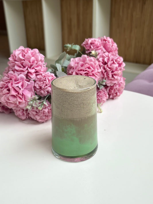 Matcha Latte with Hojicha Foam