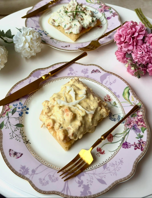 Lemon Prawn & Cream Open Sandwich