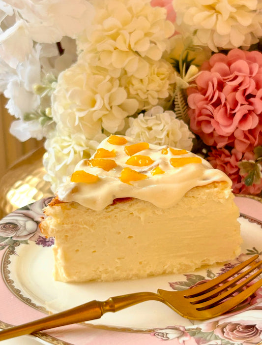 Peach Prosecco Basque Cheesecake